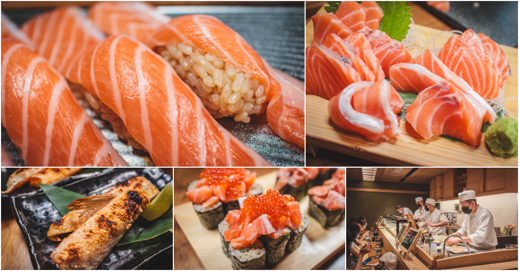 すしの魚君 統一時代台北店．台北信義區美食｜信義區鮭魚控天堂！週三限定～鮭魚洄游日！半價狂吃肥美鮭魚握壽司！信義區日式料理推薦！統一時代百貨日本料理推薦！捷運市政府站～中肯‧食記！ @包子爸の食尚攝影手札