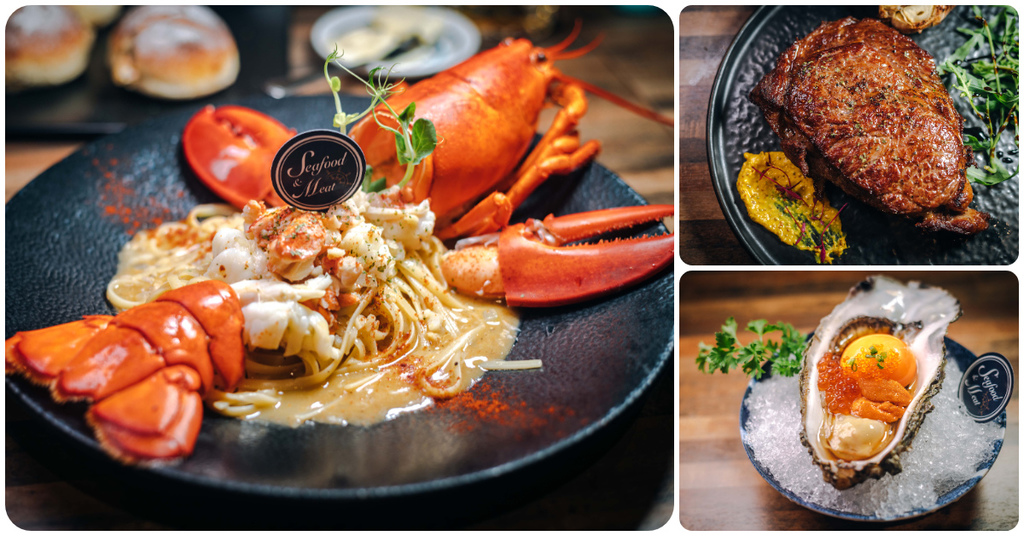 【中肯‧食記】Seafood & Meat 波波海鮮市集．內湖｜代客料理海鮮市集．帝王蟹龍蝦牛排吃通海．活動限定波士頓龍蝦只要499元！ @包子爸の食尚攝影手札